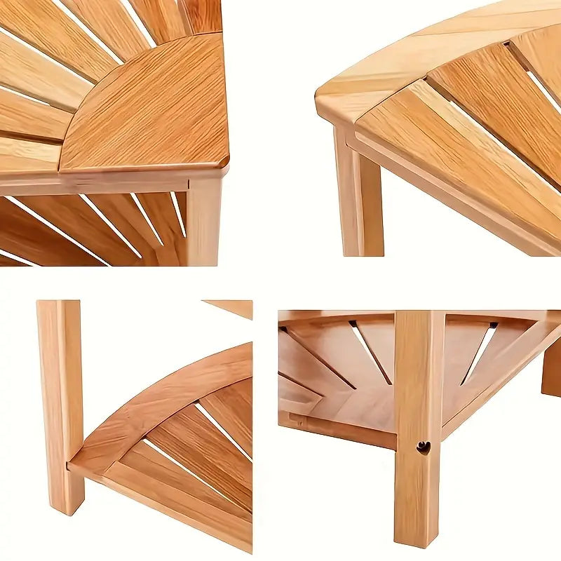 2 tiers Corner Partition Side Table Stool